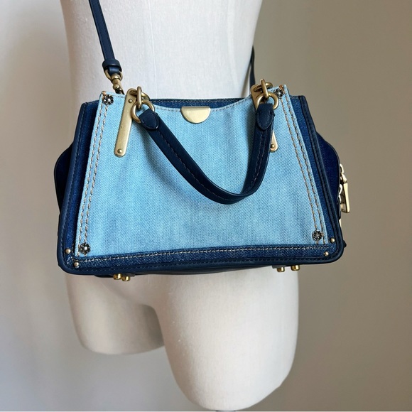Coach Dreamer 21 Denim Mini Satchel/Crossbody Purse B2547 - Picture 5 of 17